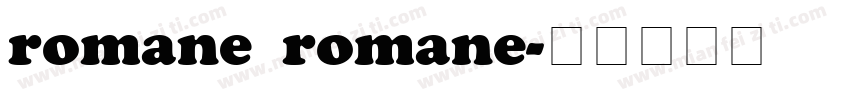 romane romane字体转换
